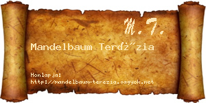 Mandelbaum Terézia névjegykártya