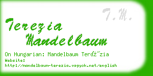 terezia mandelbaum business card